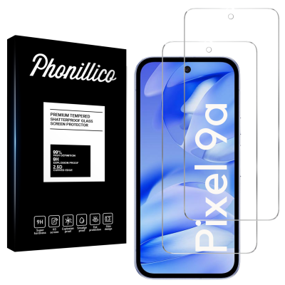 PHONILLICO Verre Tremp&eacute; pour Google Pixel 9a [Pack 2] Film Vitre Protection Ecran