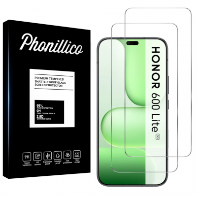 PHONILLICO Verre Tremp&eacute; pour Honor 600 Lite 5G [Pack 2] Film Vitre Protection Ecran