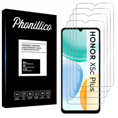 PHONILLICO Verre Tremp&eacute; pour Honor X5c Plus [Pack 4] Film Vitre Protection Ecran