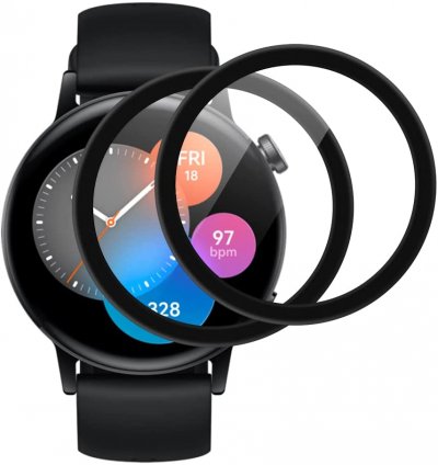 PHONILLICO Verre Tremp&eacute; pour Huawei Watch GT 3 42mm [Lot de 2] Film Protection Ecran Montre Anti Rayure