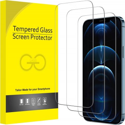 LITTLE BOUTIK Verre Tremp&eacute; pour iPhone 12 Pro Max (6,7) [Pack 3] Film Vitre Protection Ecran