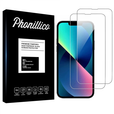 PHONILLICO Verre Tremp&eacute; pour iPhone 14 [Pack 2] Film Vitre Protection Ecran