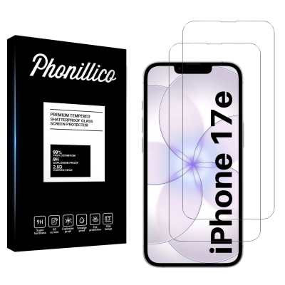 PHONILLICO Verre Tremp&eacute; pour iPhone 17e [Pack 2] Film Vitre Protection Ecran