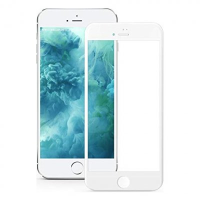 PHONILLICO Verre Tremp&eacute; Pour Iphone 8 Plus - Film Bord Blanc 100% Int&eacute;gral Vitre Protection Ecran &reg;
