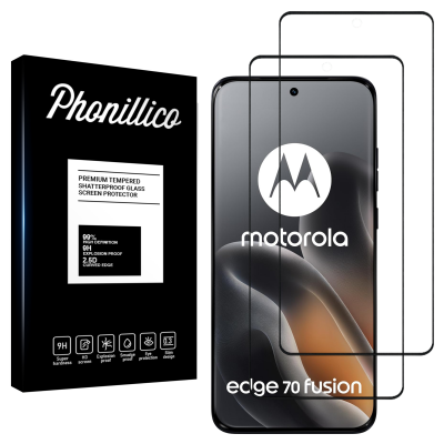 PHONILLICO Verre Tremp&eacute; pour Motorola Edge 70 Fusion 5G [Pack 2] Film Vitre Protection Ecran
