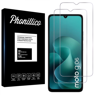 PHONILLICO Verre Tremp&eacute; pour Motorola Moto G06/Moto G06 Power [Pack 2] Film Vitre Protection Ecran