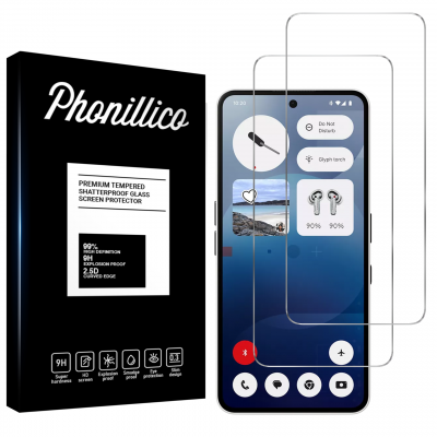 PHONILLICO Verre Tremp&eacute; pour Nothing Phone 3a [Pack 2] Film Vitre Protection Ecran