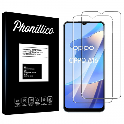 PHONILLICO Verre Tremp&eacute; pour OPPO A16 [Pack 2] Film Vitre Protection Ecran