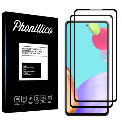 PHONILLICO Verre Tremp&eacute; pour Samsung A52 4G / A52 5G [Pack 2] Film Vitre Protection Ecran Ultra Resistant