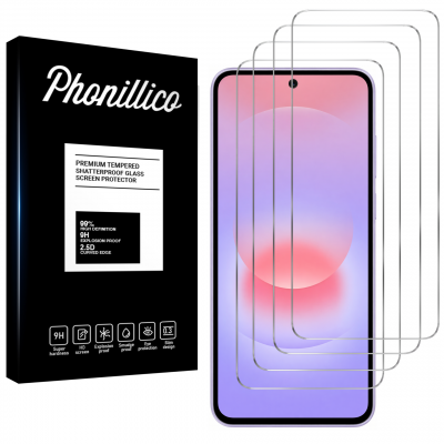 PHONILLICO Verre Tremp&eacute; pour Samsung Galaxy A27 5G [Pack 4] Film Vitre Protection Ecran