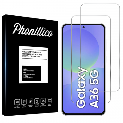 PHONILLICO Verre Tremp&eacute; pour Samsung Galaxy A36 5G [Pack 2] Film Vitre Protection Ecran