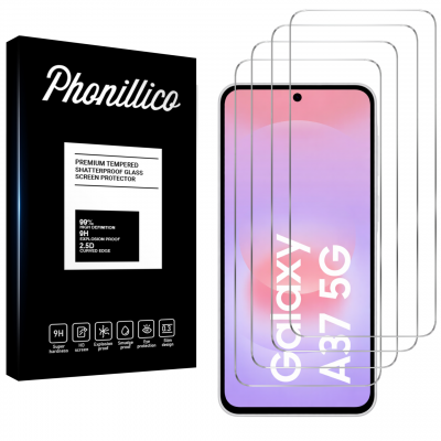 PHONILLICO Verre Tremp&eacute; pour Samsung Galaxy A37 5G [Pack 4] Film Vitre Protection Ecran