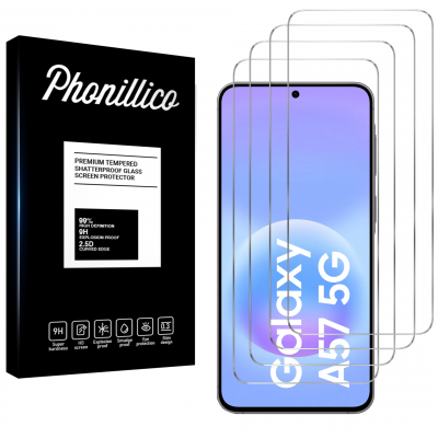 PHONILLICO Verre Tremp&eacute; pour Samsung Galaxy A57 5G [Pack 4] Film Vitre Protection Ecran