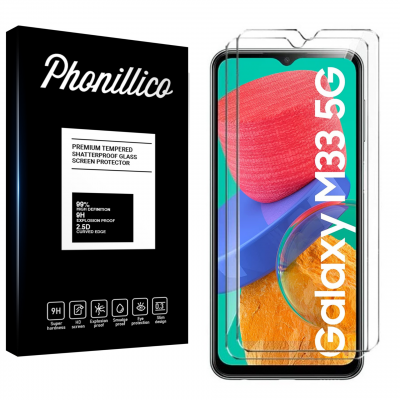 PHONILLICO Verre Tremp&eacute; pour Samsung Galaxy M33 5G [Pack 2] Film Vitre Protection Ecran