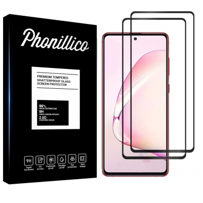 PHONILLICO Verre Trempe pour Samsung Galaxy NOTE 10 LITE [Pack 2] Film Bord Noir Protection Ecran []