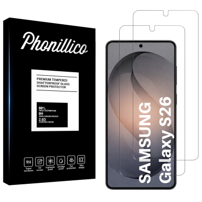 PHONILLICO Verre Tremp&eacute; pour Samsung Galaxy S26 [Pack 2] Film Vitre Protection Ecran