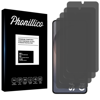 PHONILLICO Verre Tremp&eacute; pour Samsung Galaxy S26 PLUS [Pack 4] Film Noir Anti Espion Vitre Protection Ecran