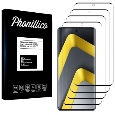 PHONILLICO Verre Tremp&eacute; pour Xiaomi Poco M8 5G [Pack 4] Film Vitre Protection Ecran