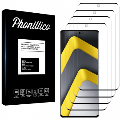 PHONILLICO Verre Tremp&eacute; pour Xiaomi Poco M8 PRO 5G [Pack 4] Film Vitre Protection Ecran