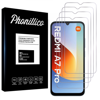 PHONILLICO Verre Tremp&eacute; pour Xiaomi Redmi A7 Pro 4G [Pack 4] Film Vitre Protection Ecran