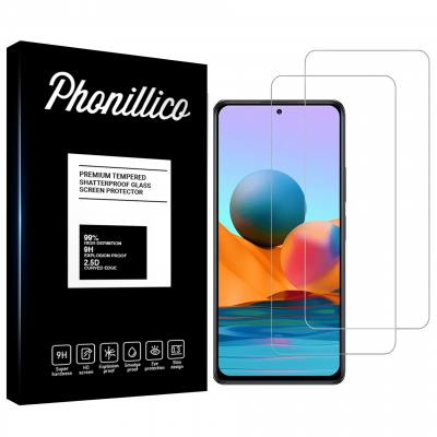 PHONILLICO Verre Tremp&eacute; pour Xiaomi REDMI NOTE 10 PRO [Pack 2] Film Vitre Protection Ecran