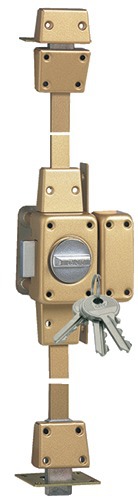 ISEO Verrou 3 points 1510 Zenith &agrave; bouton cylindre de 45mm droit -  - 15100451HB3.5