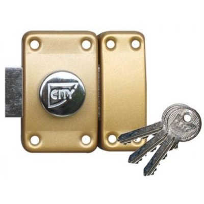 CITY Verrou &agrave; bouton bronze - Cylindre 30 mm - P&ecirc;ne 110 mm -  25 - is&eacute;o