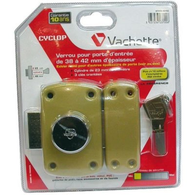 VACHETTE Verrou Cyclop bouton verni 45 mm