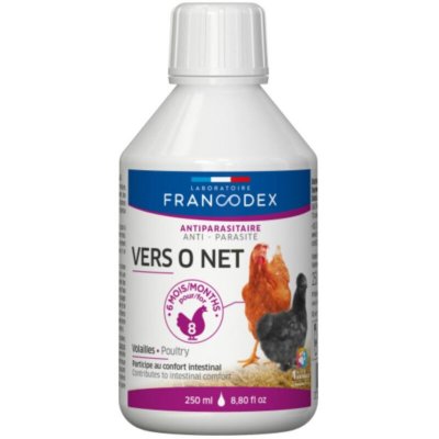 FRANCODEX Vers o net, flacon de 250 ml pour volaille  Multicolor