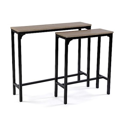 Versa - Consoles d'entr&eacute;e en m&eacute;tal (Lot de 2)