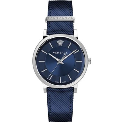 VERSACE  Watches Ve5a00120 Watch Bleu,Argent&eacute;