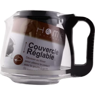 HOME EQUIPEMENT Verseuse conique couleur noire avec couvercle adaptable
