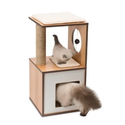 VESPER  Arbre Chat Bo&icirc;te Naturel Taille S