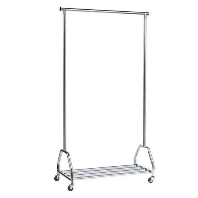 UNILUX Vestiaire Groom Chrom&eacute;, capacit&eacute; 70 kg 40 cintres, galerie inf&eacute;rieure - Dim L90 x H165 x P42 cm