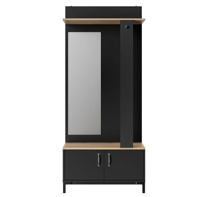 Vestiaire store avec tringle, armoire et miroir-noir 1E13042