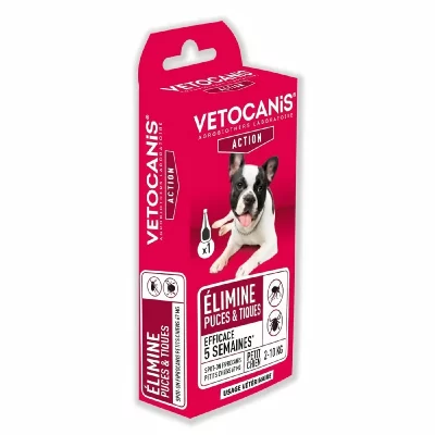 VETOCANIS  Pipette Spot-On Fipronil. Anti-Puces Et Anti-Tiques - Pour Petit Chien