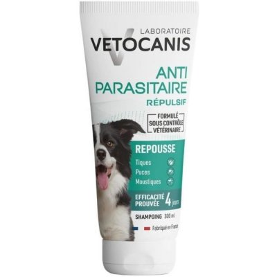 VETOCANIS  Shampooing anti-puces et anti-tiques - Pour Chien - 300 ml