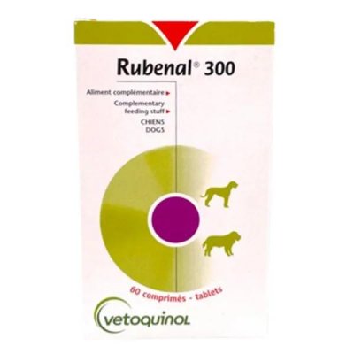 VETOQUINOL  13906 Rubenal pour chien bo&icirc;te de 60 comprim&eacute;s 300mg