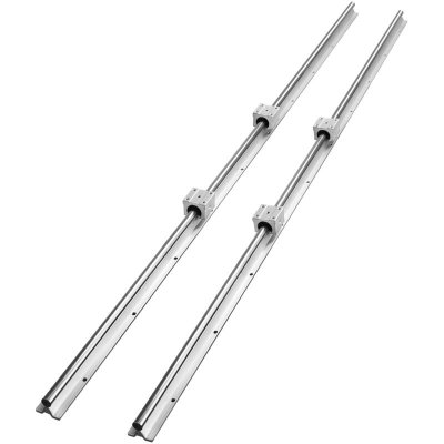 VEVOR  2PCS Rail de Guidage Lin&eacute;aire SBR20 1500 mm 4PCS Bloc de Roulement SBR20UU