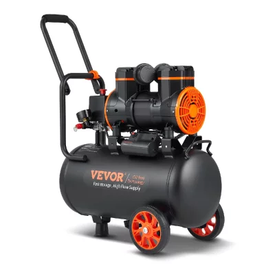 VEVOR  - Compresseur a Air Silencieux Sans Huile 24L 1450W 5,7m3/h a 6,2bar 70dB