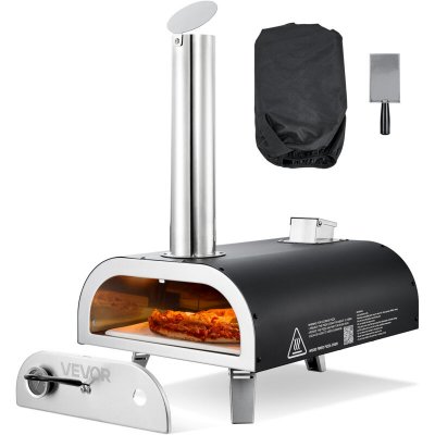 VEVOR  Four pizza ext&eacute;rieur 305 mm, granul&eacute;s bois, thermom&egrave;tre, pelle. Portable.