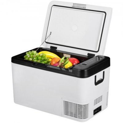 VEVOR  Glaci&egrave;re &Eacute;lectrique Portable R&eacute;frig&eacute;rateur de Voiture 25L 12V Double Zone