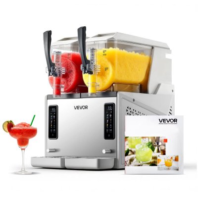 VEVOR  Machine &Agrave; Granit&eacute; Distributeur De Boissons Glac&eacute;es 2x3 L Pour Bar Maison