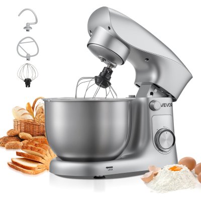 VEVOR  Robot P&acirc;tissier Batteur Sur Socle 4,2 L 1500 W &Agrave; 10 Vitesses Avec Pulse