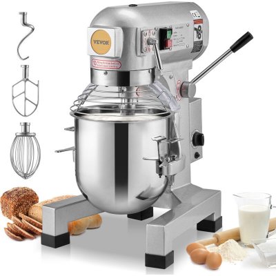VEVOR  Robot P&acirc;tissier Commercial 14 L Batteur sur Socle &agrave; 3 Vitesses 550 W