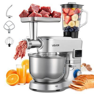 VEVOR  Robot P&acirc;tissier Et Culinaire 5,7 L Avec Fonction Hachoir &Agrave; Viande Mixeur