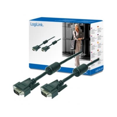 LOGILINK VGA -  -  Cable 2xST black 2x Ferrit Core 15M