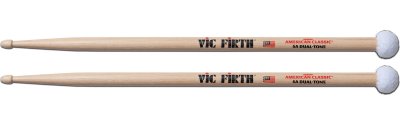 VIC FIRTH  American Classic 5ADT Dual-Tone Baguettes, Bout en Bois et Boule en Feutre Synth&eacute;tique