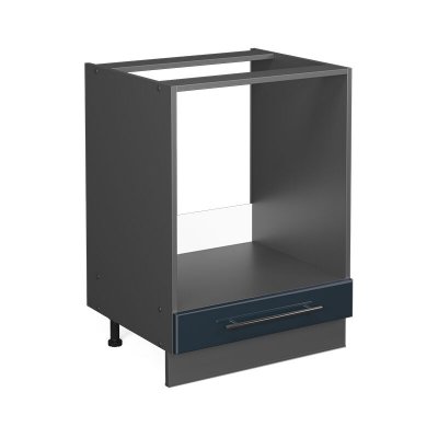 VICCO  armoire de cuisine, bleu fonc&eacute; brillant, 60cm sans pt 