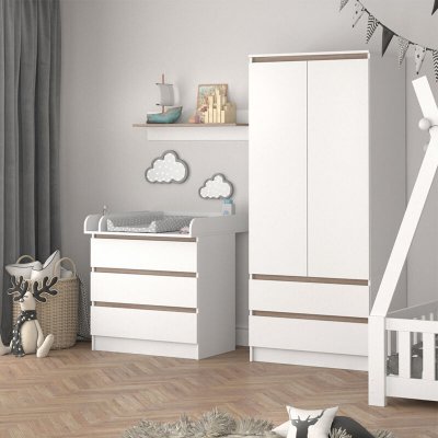 VICCO  commode &agrave; langer, blanc, 80x87cm 